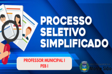 PROCESSO SELETIVO SIMPLIFICADO PARA PROFESSOR MUNICIPAL I PEB I