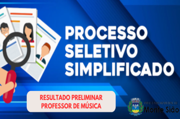 RESULTADO DO PROCESSO SELETIVO PARA CONTRATAÇÃO DE PROFESSOR DE MÚSICA