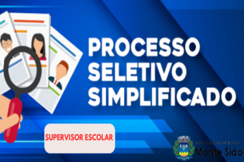 PROCESSO SELETIVO SIMPLIFICADO PARA SUPERVISOR ESCOLAR