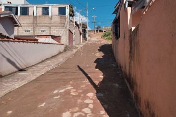 Viela do bairro Tijuco Preto tem obras de recuperção concluída.