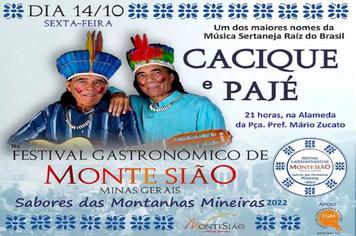 DUPLA CACIQUE E PAJÉ SE APRESENTAM DIA 14/10 NA ALAMEDA DA PRAÇA MATRIZ DE MONTE SIÃO