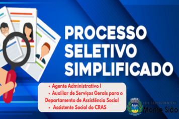 Processo Seletivo Simplificado para formação de cadastro reserva, com vistas à contratação temporária de profissionais, objetivando atendimento às necessidades de excepcional interesse do Departamento Municipal de Assistência Social