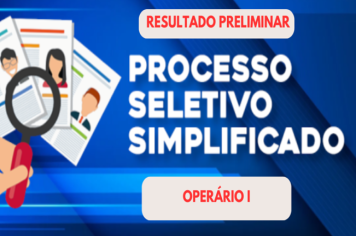 RESULTADO PROCESSO SELETIVO PARA OPERÁRIO I
