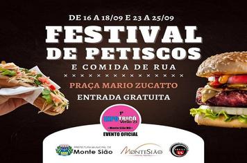 VEM AÍ O FESTIVAL DE PETISCOS E COMIDA DE RUA DE MONTE SIÃO