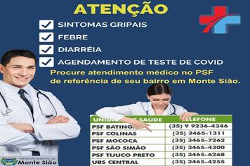 ORIENTAÇÕES DE ATENDIMENTO MÉDICO EM MONTE SIÃO