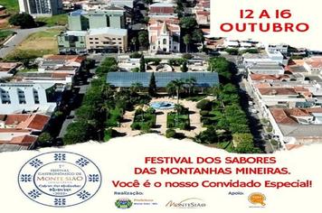 FESTIVAL SABORES DAS MONTANHAS MINEIRAS DE MONTE SIÃO, TEM SUA PROGRAMAÇÃO DIVULGADA