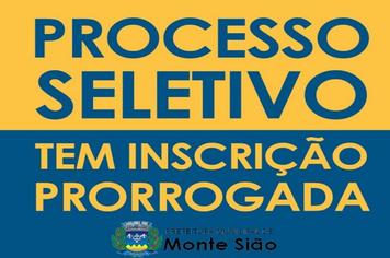 PRORROGADO O PROCESSO SELETIVO DE ESTAGIÁRIOS EM MONTE SIÃO