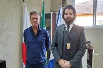 NOVO DELEGADO DA POLÍCIA CIVIL DE MONTE SIÃO É RECEBIDO PELO PREFEITO JOSÉ POCAI JÚNIOR