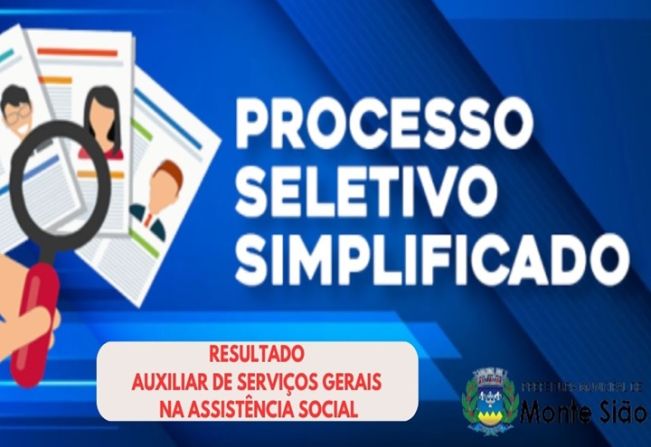 Resultado Preliminar do Processo Seletivo de Auxiliar de Serviços Gerais para o Dep. de Assistência Social.