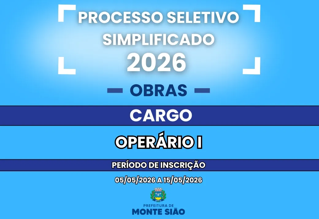Processo Seletivo Simplificado para contratação de Operário I